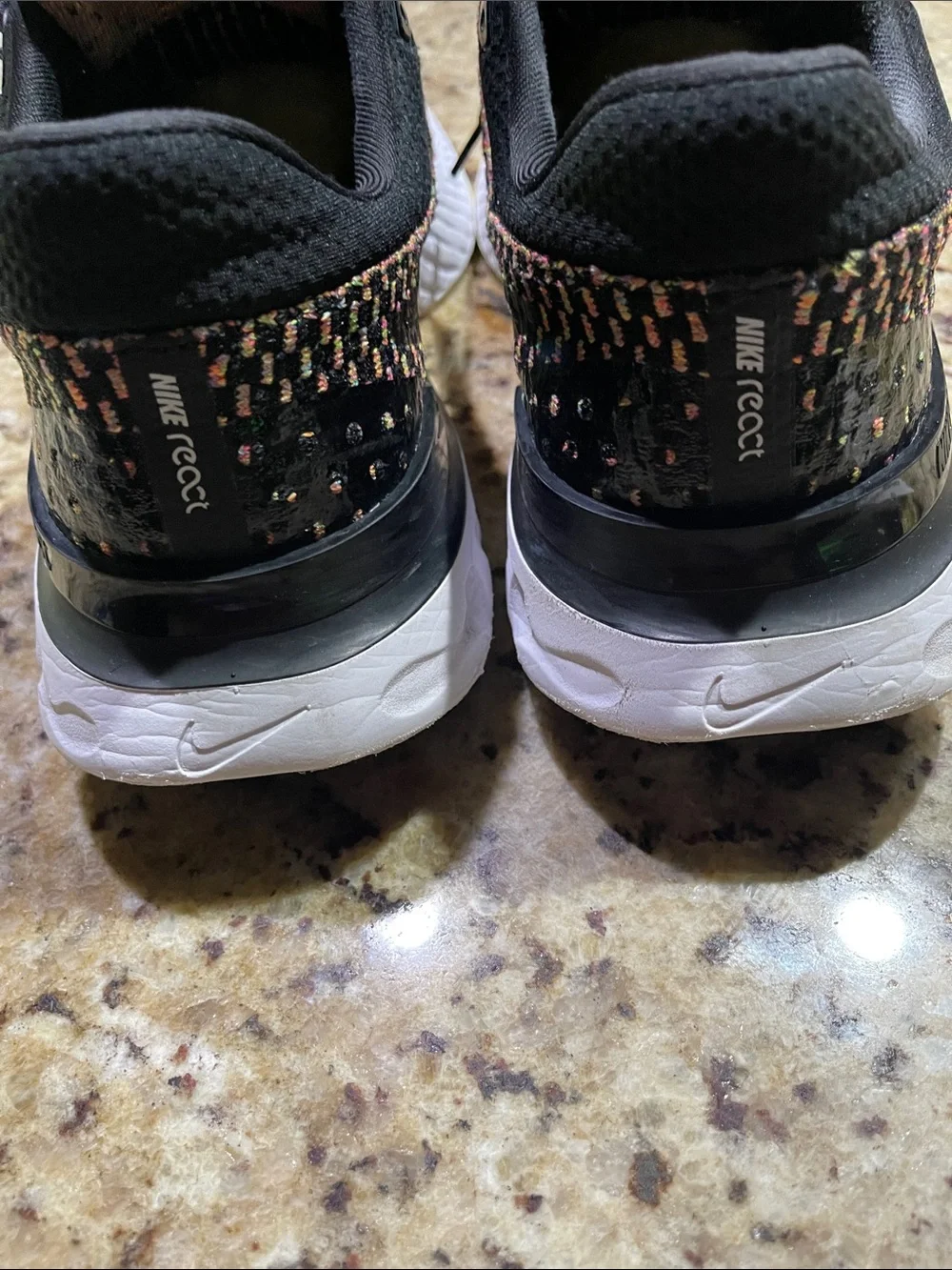 Nike React Infinity Run Flyknit 3 Multicolor Running Sneakers - Black & Orange
